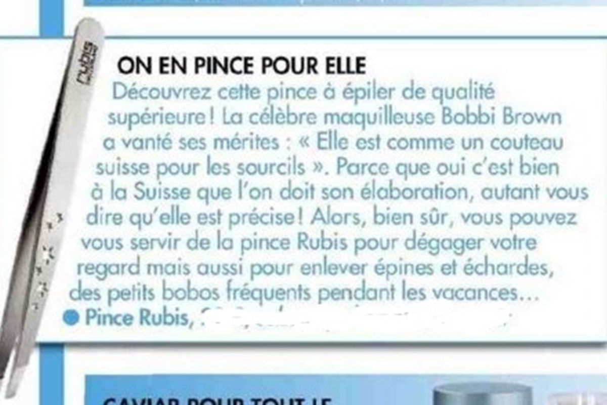 Rubis dans le magazine Ici Paris