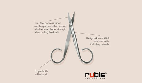 Rubis Sauro scissors: Powerful and precise for perfect toenail care